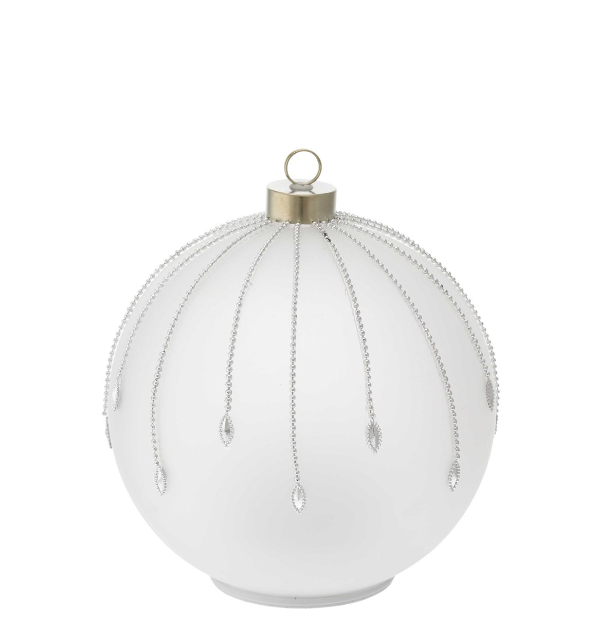 Sfera d. 18 obliqua girevole con led argento